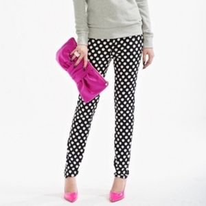 Kate Spade Broome Street Black White Apple Print Ankle Jeans Sz 28 Straight Leg